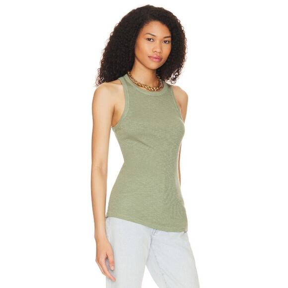 Sundry Women's Racerback Ribbed Jersey Soft Pullover Tank Top Size XL Green NWT - Picture 1 of 8